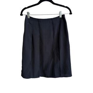 Ted Baker London Black Peach Paneled Peek-a-Book Skirt‎ Sz 0/26 EUC